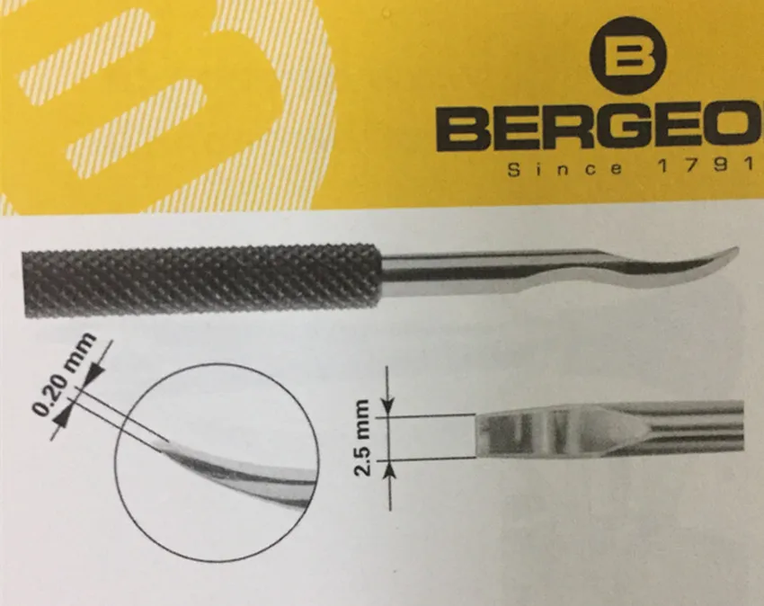 bergeon 30019 pair of fine hands levers in hardened steel par de palanquitas finas para agujas De acero templado watch tools