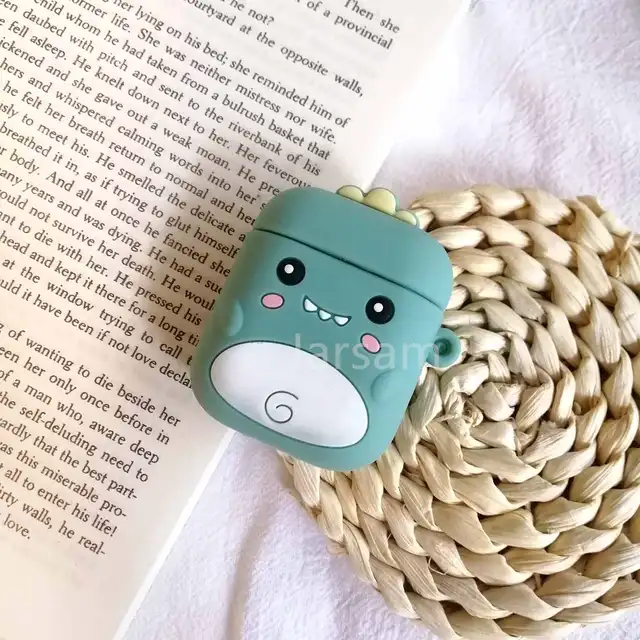 Cartoon For airpods case Silicone Cover For airpods Case Cute Earphone 3D Headphone case Protective Littledinosaur