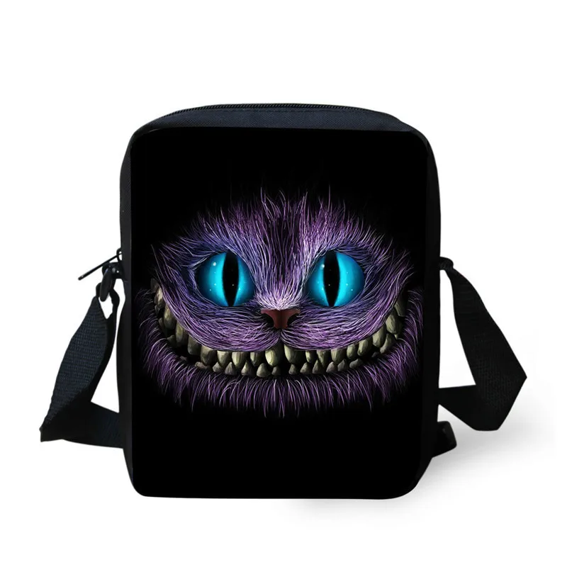 THIKIN Чеширский кот девочки дети школьные сумки мы все злимся здесь школьный рюкзак для мальчиков детская книга сумка Mochila Infantil - Цвет: As Picture