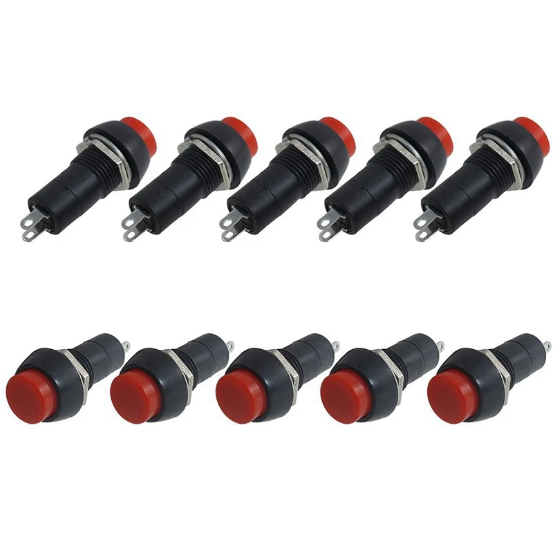 SODIAL(R) 5 шт AC 250V 3A SPST вкл/выкл самоблокирующийся кнопочный переключатель