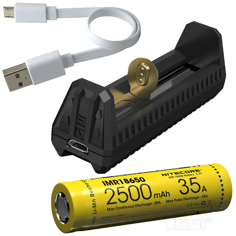 Гибкий аккумулятор NITECORE F1 с аккумулятором 2500 мА · ч 35а IMR18650 Внешнее Зарядное