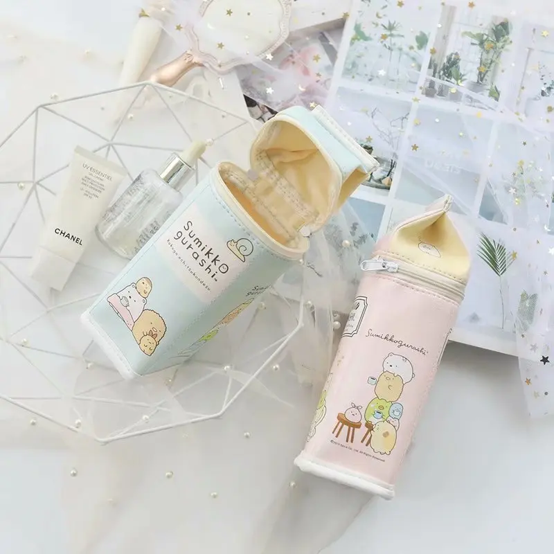 Sumikko Gurashi, пенал для молока, сумка для карандашей, на молнии, косметичка, чехол, Повседневный, на молнии, с рисунком, для детей, для девочек, для мальчиков, подарок, новинка
