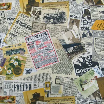 

Cotton Linen Fabric for sewing pathwork, bedding - Pleasant Vintage Magazine (width=140cm)