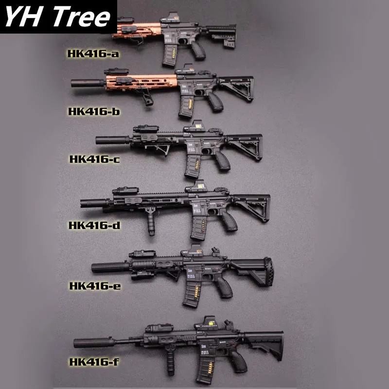 Мини модель оружия для винтовки HK416 серии M4 масштаб 1/6 игрушки экшн фигурок 12