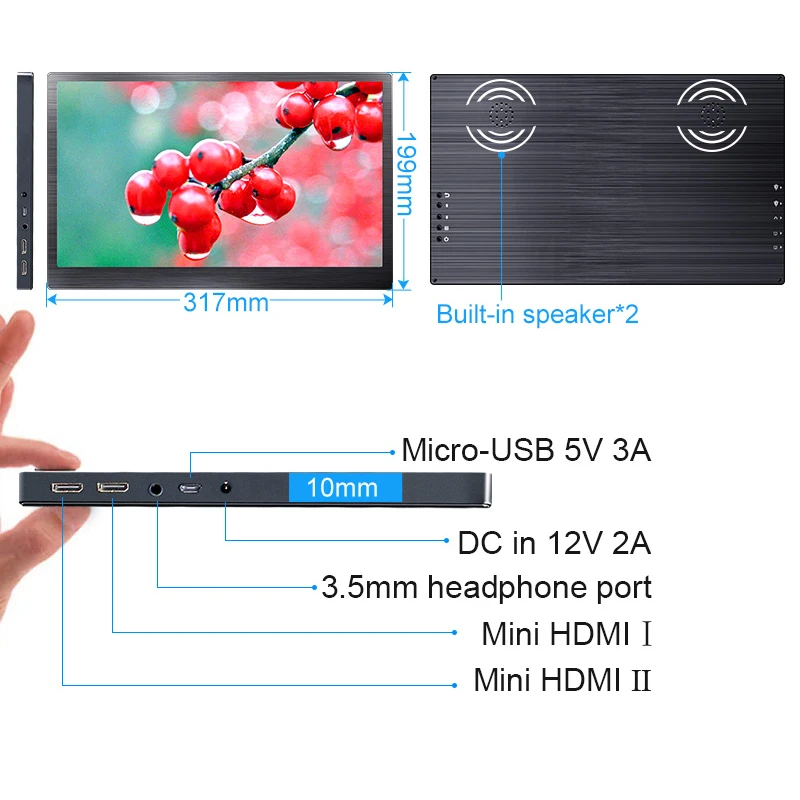 Ʈ  13.3 ޴  2k IPS HDR ȭ  miniHDMI ÷ PC Ʈ Ps4 ġ Xbox  