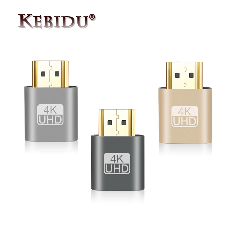 Kebidu Mini 4K VGA HDMI пустышка разъем виртуальный эмулятор отображения адаптер DDC Edid