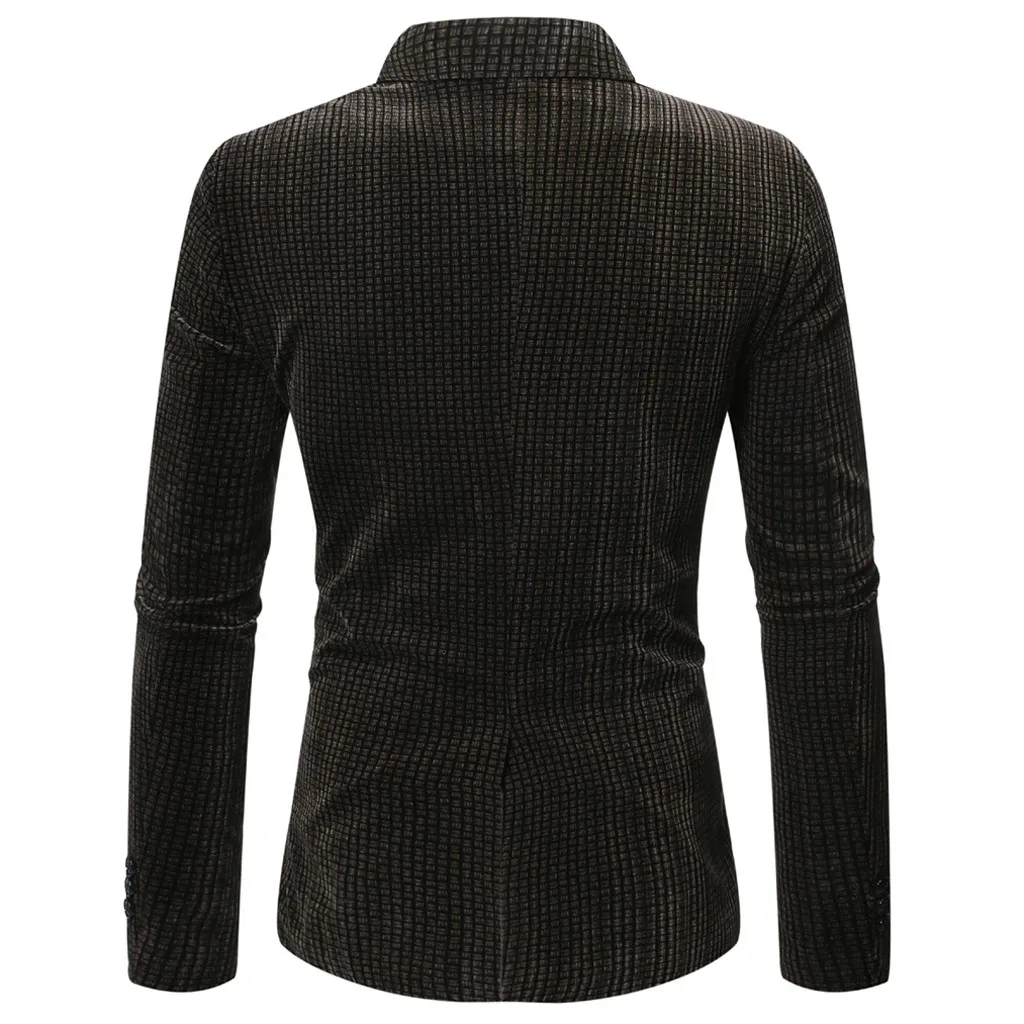 Формальные однотонные свободные модные лацканы Slim Fit повседневные костюмы плюс размер бренд блейзер мужские пальто Классические костюмы мужские блейзеры