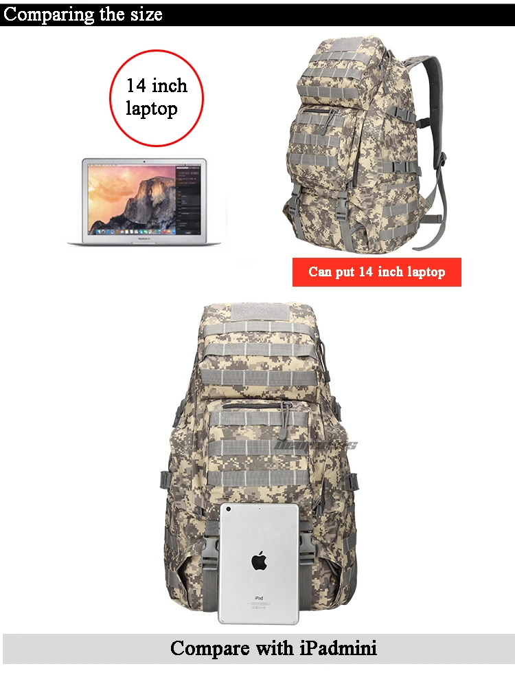 800D водонепроницаемый Оксфордский армейский тактический рюкзак, уличный охотничий альпинистский спортивный рюкзак, военная сумка, рюкзак для кемпинга