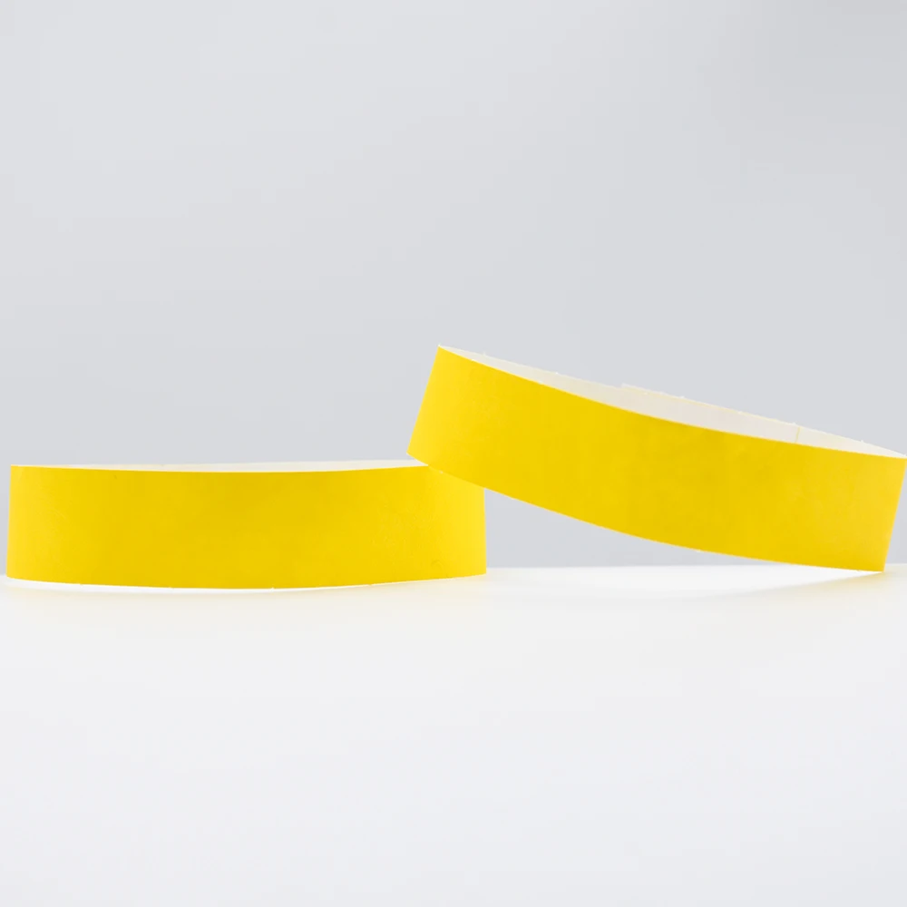 Yellow 100 шт водостойкий браслет DuPont Tyvek на запястье, вечерние, разноцветные браслеты - Окраска металла: Yellow