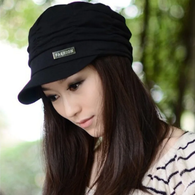 

Versatile Pleated Beret Women's Hat Winter Korean-style Flat Cap Military Cap Cricket-cap Hat