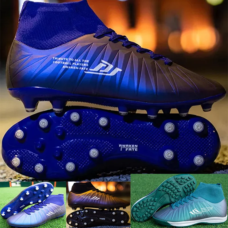 Botas de fútbol profesionales Unisex de gran tamaño pinchos largos TF, botines de césped para exteriores, zapatos de fútbol agarre fuerte para pareja de UE|Calzado de fútbol| - AliExpress