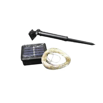 

10m 100 LEDs Copper Wire Solar String Lights for Christmas Wedding Outdoor Decoration (Warm White Light)