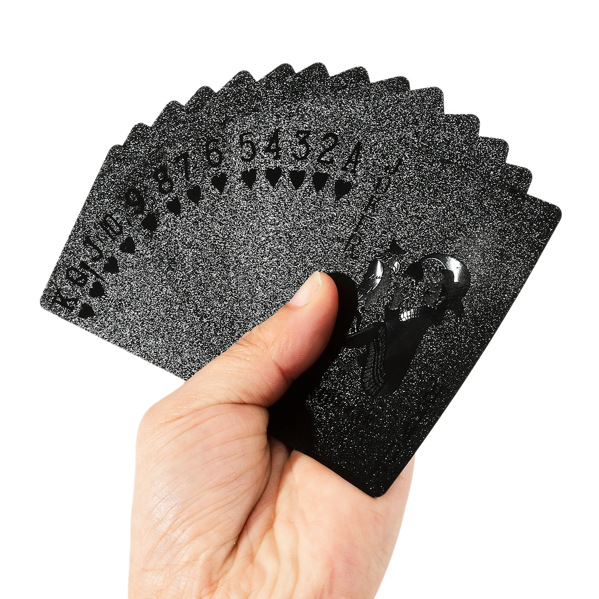 Черные матовые пластиковые покерные игровые карты водонепроницаемый питомец черный бриллиант Подарочная коллекция игральные карты для настольных игр