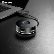 Baseus usb-хаб USB 3,0 type C концентратор для MacBook Pro поверхность USB C концентратор USB 2,0 адаптер с Micro USB для компьютера usb-хаб разветвитель