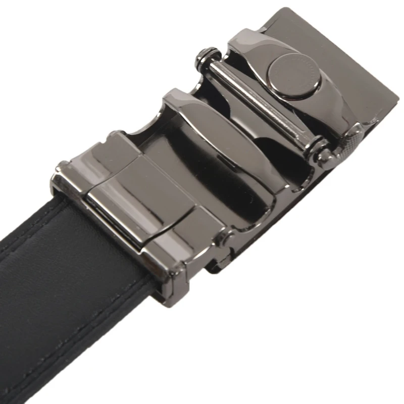 Роскошный черный кожаный Автоматический Мужской Повседневный Пояс поясной ремень ремни