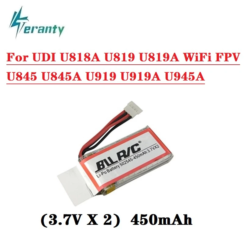 7 4 V 450mAh Lipo батарея 502545 для UDI U818A U819 U819A WiFi FPV U845 U845A U919 U919A U945A RC вертолет флип