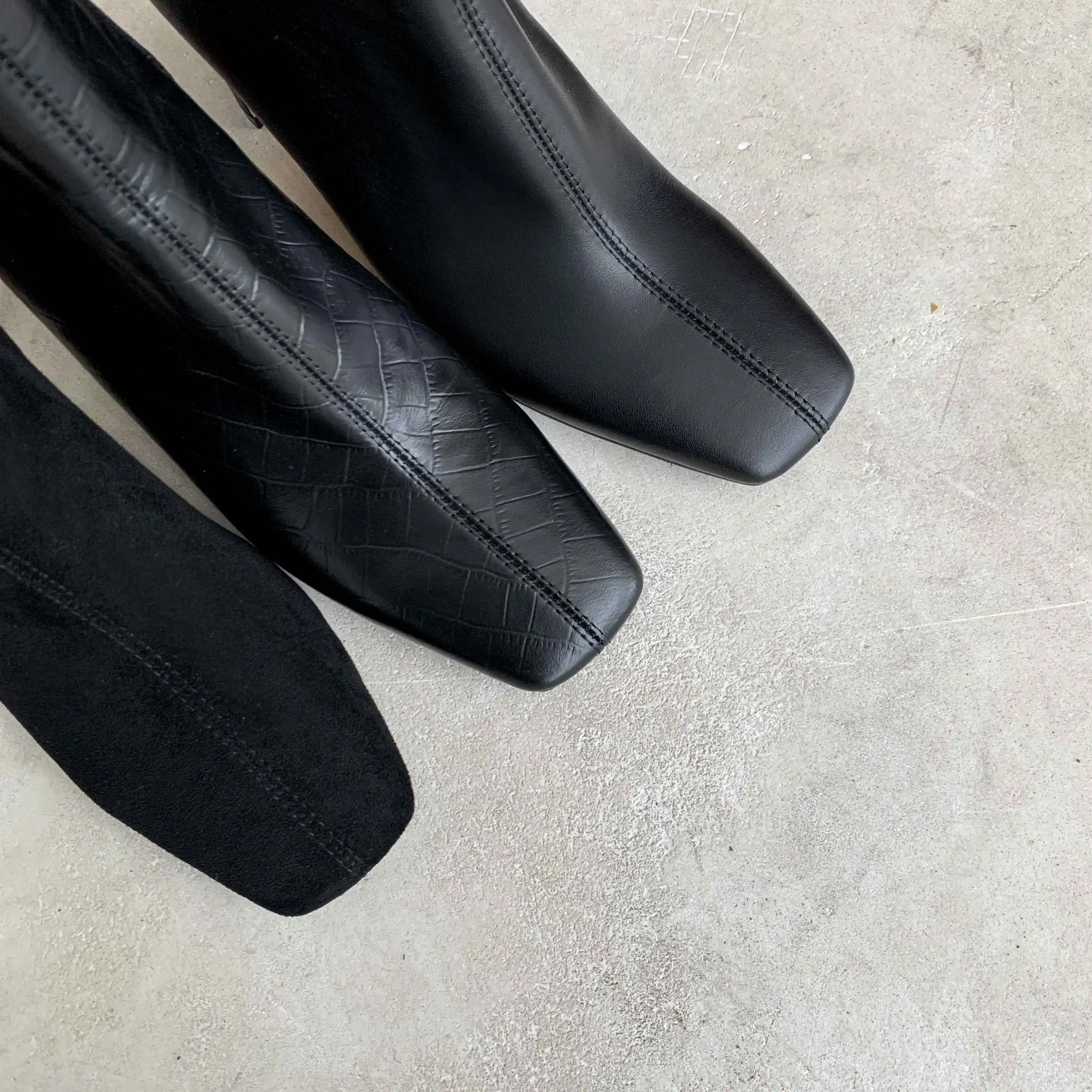 Krazing pot Chelsea boots real leather stone pattern high street fashion square toe thick high heel zip gorgeous ankle boots L61