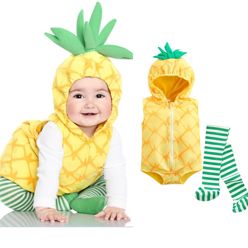 Unissex criança do bebê halloween abacate fruta traje fotografia adereços  abacaxi macacão bebê menina listrado meias roupas|Macacões| - AliExpress