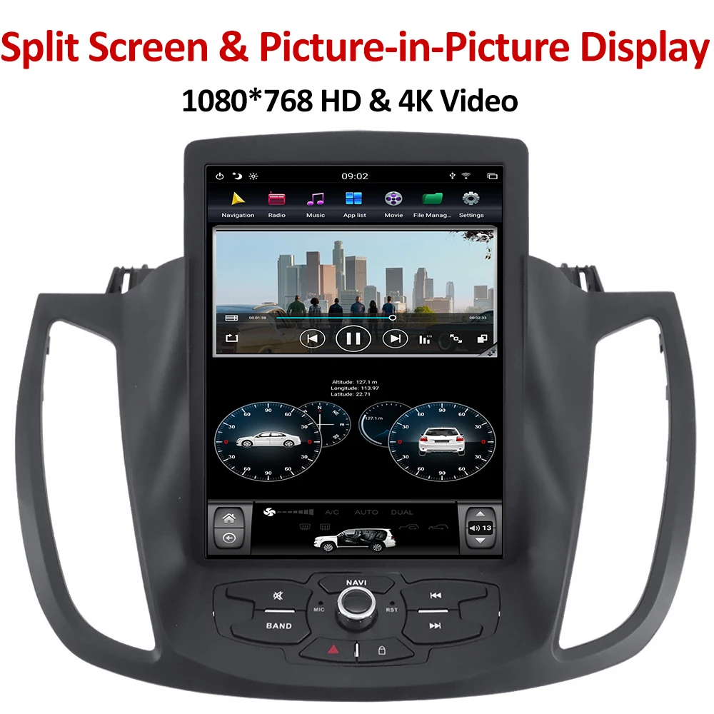 YAZH Авто радио мультимедиа для Ford Kuga 2013 с Android 8,1 gps 10," ips дисплей Bluetooth 5,0 DSP SWC