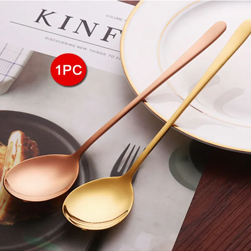 

Stainless Steel Spoon Gifts Bar Home Milk Kitchen Dessert Korean Tea Drinking Stir Economic
