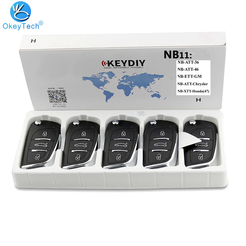 US $57.50 OkeyTech 5PC KEYDIY Original KD900KDX2 Key Programmer NB11 Universal Multifunctional DS Style Remote For All B And NB Series