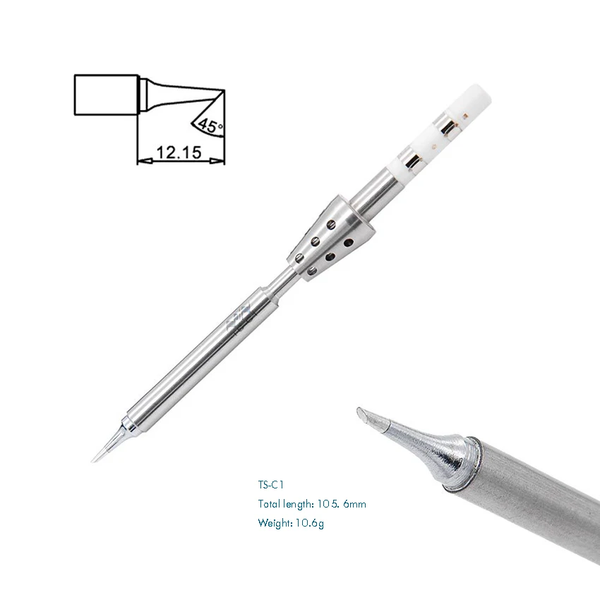 Stainless Steel Soldering Iron Tip for TS100 Lead-free Soldering Iron Replacement Tip for Soldering Electronic Components 50ml solder flux lead free rosin soldering flux suitable for stainless steel copper and aluminum welding electronics soldering