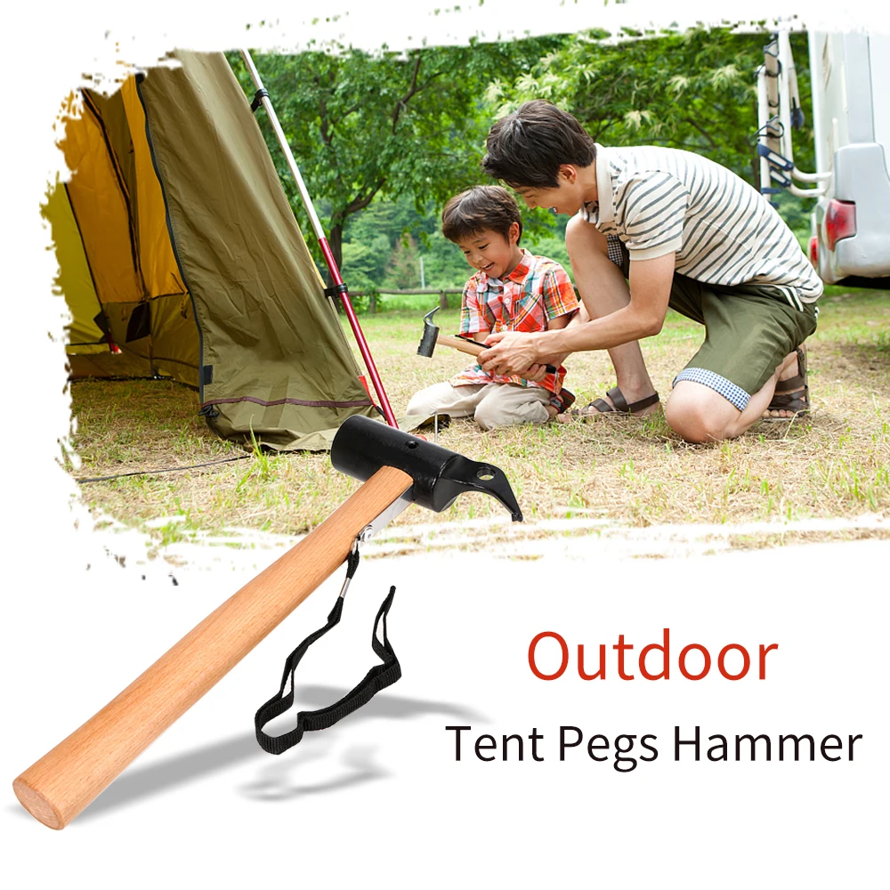

Tent Pegs Hammer Carbon Steel Canopy Stakes Remover Anti-rust Outdoor Tool for Traveling Camping Hiking Tools