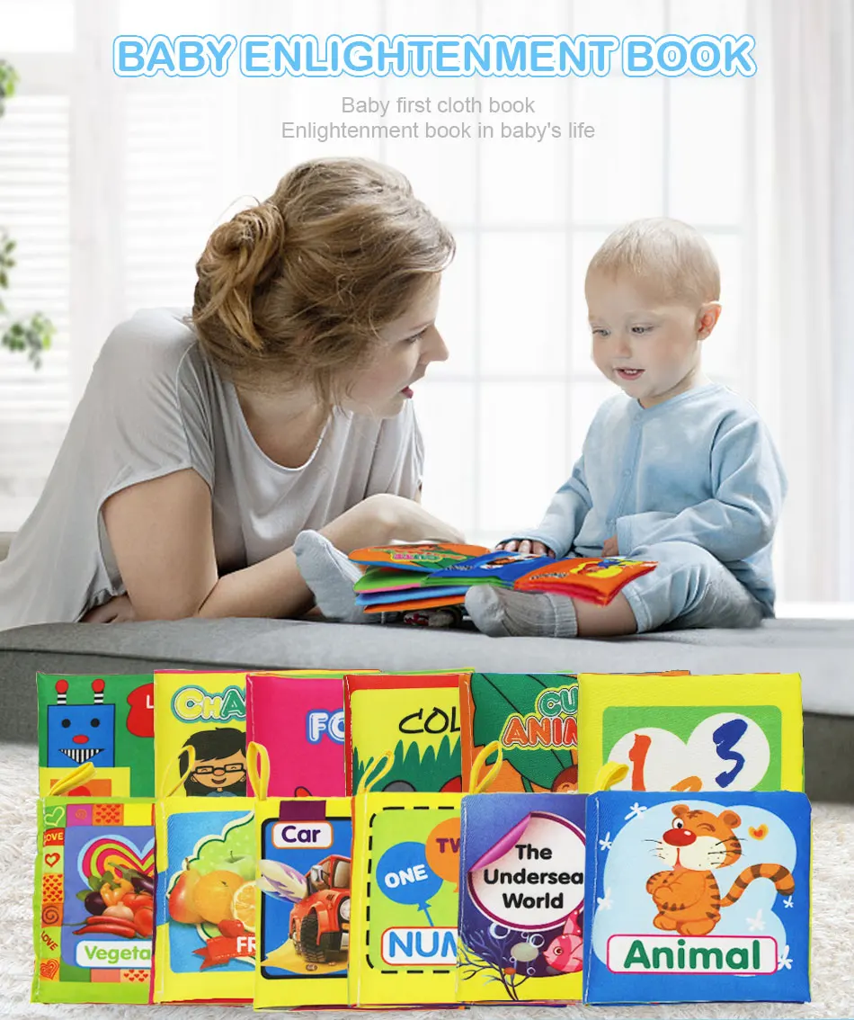 Baby First Soft Book Black White Red Yellow Tail Infants Toddlers Boys Girls Kids Newborn. Cloth Book Nontoxic Fabric Cloth Books Early Education Toys Gift Activity Touch Feel Crinkle Cloth Book yellow 