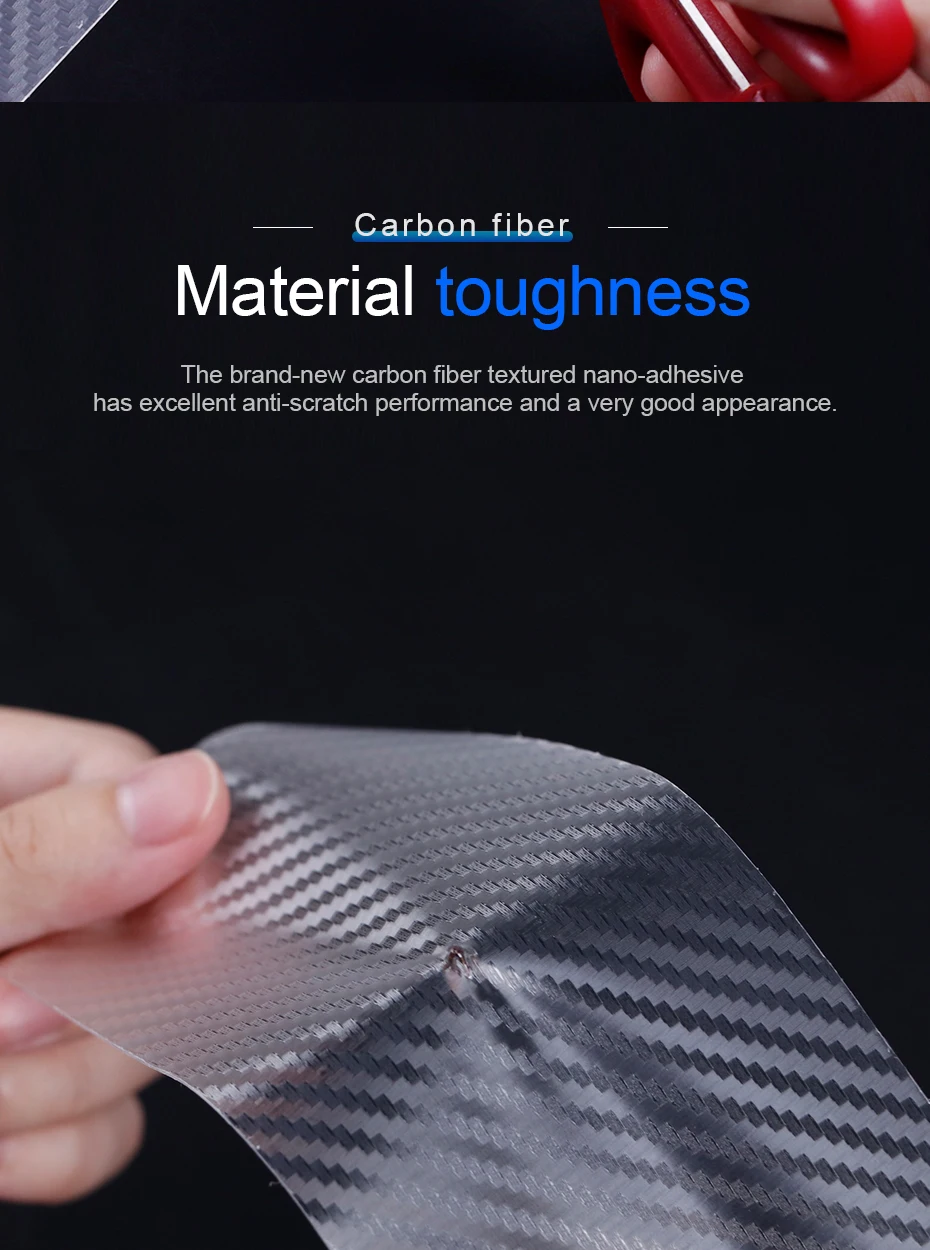Car Door Protective Sticker Transparent Nano Tape 10m Car Stickers Styling Mouldings Auto Bumper Protector Films Anti Collision