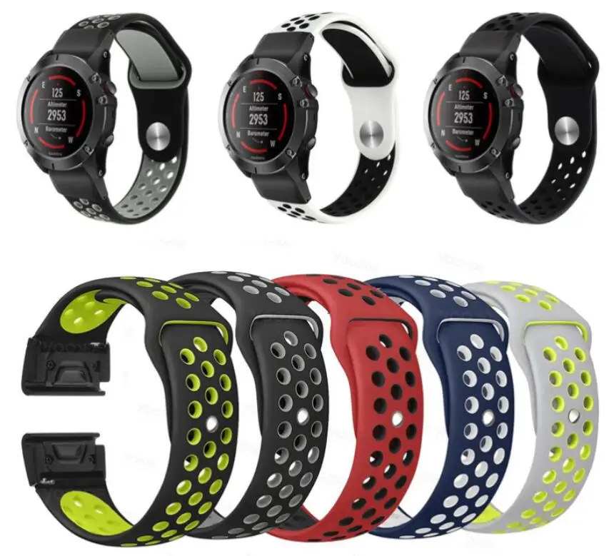 

26mm watchband for Fenix 5X Quick Fit sport Silicone Watch Band Strap for Garmin Fenix 3 Fenix 5X Fenix 5X Plus wristband