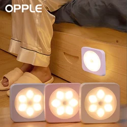 OPPLE Floral Smart  Night Lamp Motion Sensor Magnetic Mini Portable Bedroom Wardrobe Led Light Anime Home Room Decoration Setup