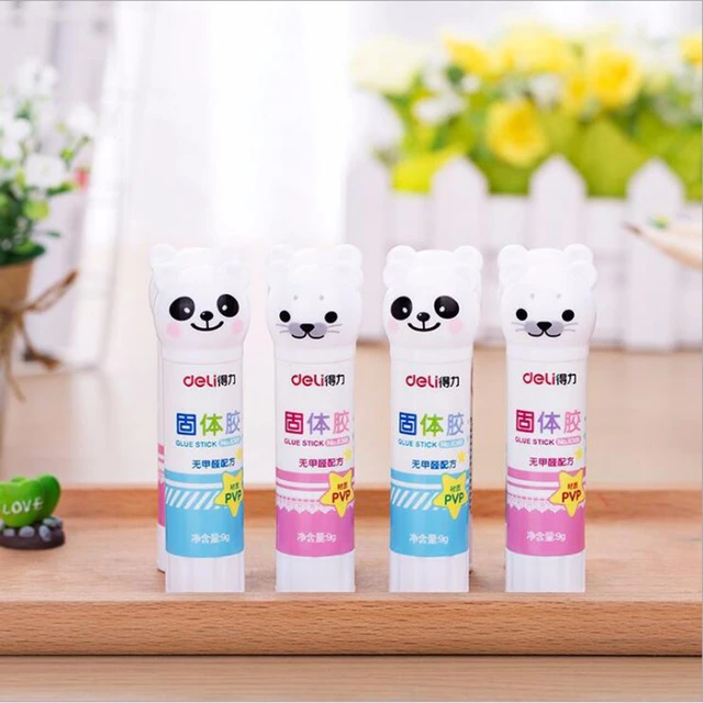 9g Glue Stick for Kids Cartoon Cute Animal Head Glue Stick Student Solid  Glue Stick for Paper Files Art Office School 8x2cm - AliExpress