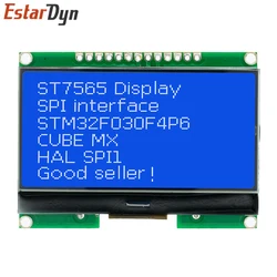 Graphic LCD Module with Chinese Font and SPI Interface (Blue Screen)