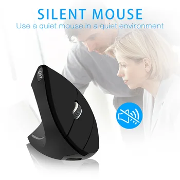 

2.4G Vertical Left Hand Wireless Wired Mouse Rechargeable Ergonomic Gaming Mouse 1600DPI USB Optical Computer For Mouse Gamer