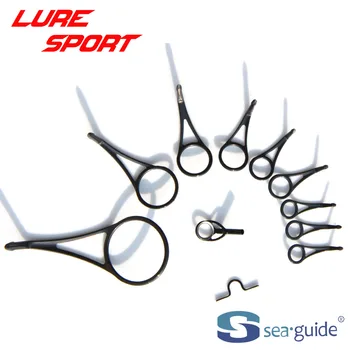 SeaGuide11pcs 블랙 스틸 링 ABYGSDG 실버 스틸 링 BLDT 스틸 프레임 가이드로드 빌딩 구성 요소 DIY 액세서리 후크 키퍼