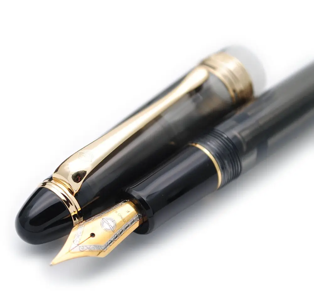 Black S Grip F N-G КРЫЛО Sung снасти 699 прозрачный вакуумный наполнитель авторучка F чернильная ручка NIB Оригинальная коробка - Цвет: Black S Grip F N-G
