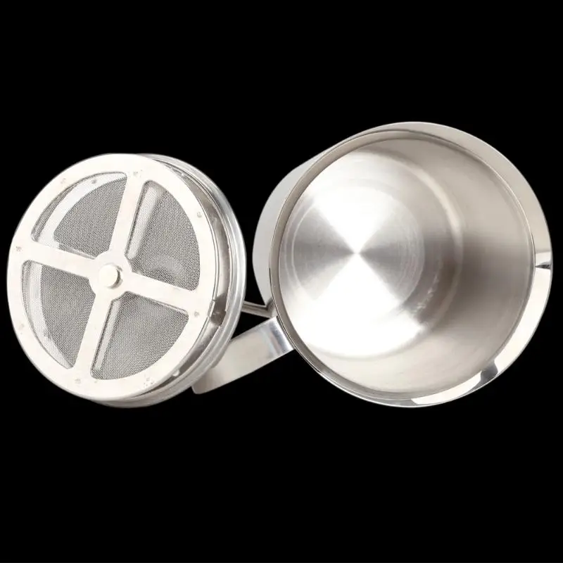 Milk Frother Cappuccino 800mL Stainless Steel Milk Creamer Foam Double Mesh