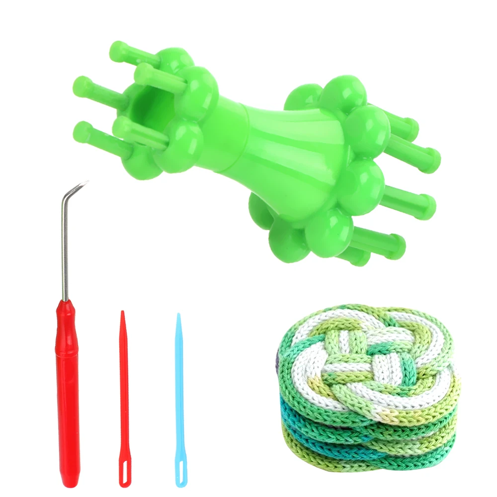 

DIY Weaving Tool 1 Set Wool Rope Craft Tools Spool Loom Knitting Doll Knitter Double Head Alternative Flower Arranger