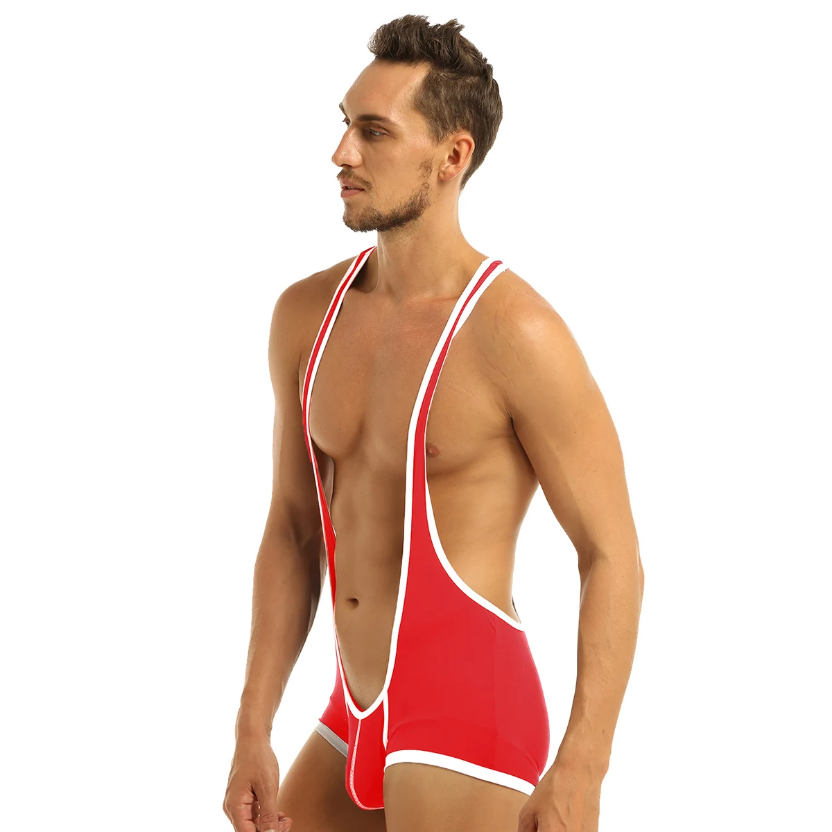 Iiniim мужское сексуальное нижнее белье бодичулок борцовка подтяжки Singlet Mankini Jockstraps утолщенные трусы боксеры нижнее белье боди