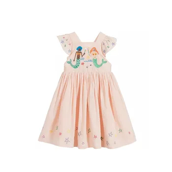 

2020Summer New Children's Clothing Girls Sling Mermaid Embroidered Dress Kids Dresses for Girls Baby Girl Christmas Dress