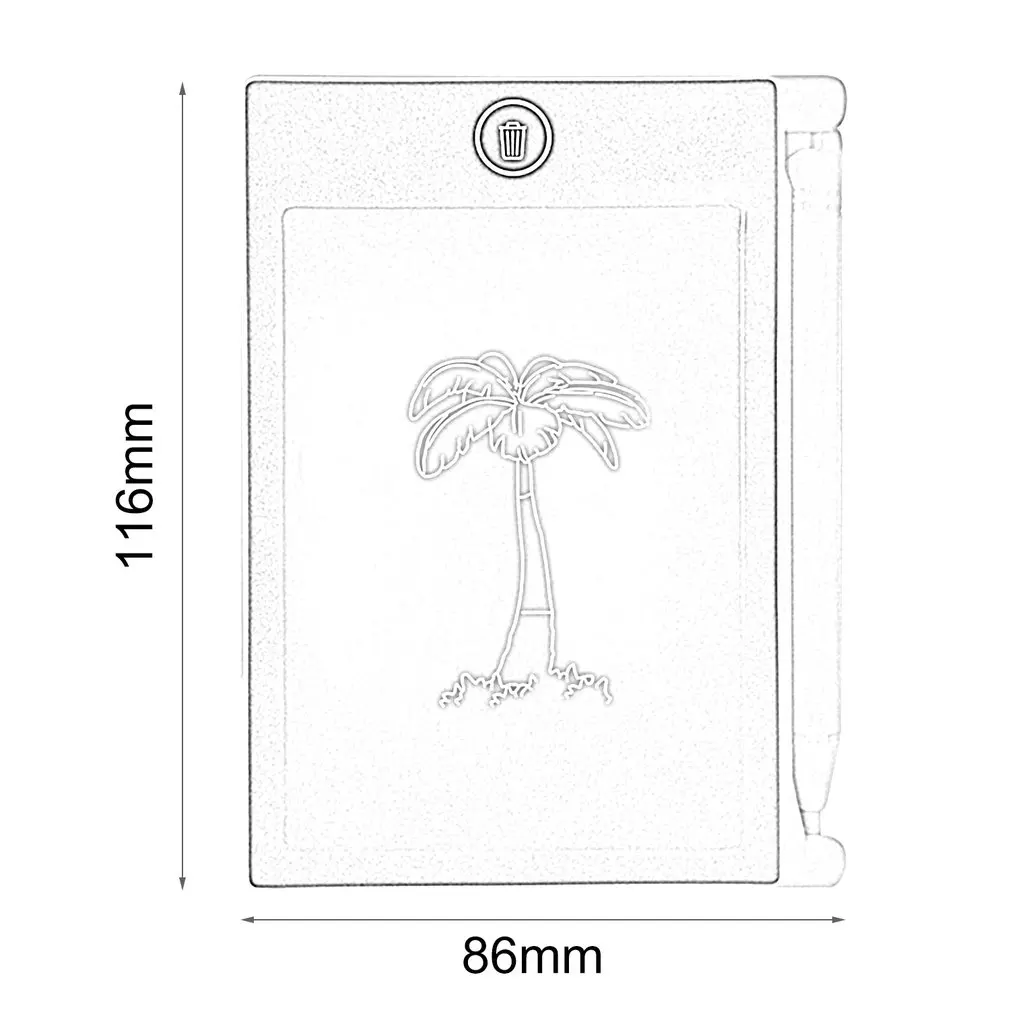 4,4 дюймов портативная ЖК-доска для рукописного ввода электронный блокнот для рисования для детей и взрослых блокнот для домашнего офиса