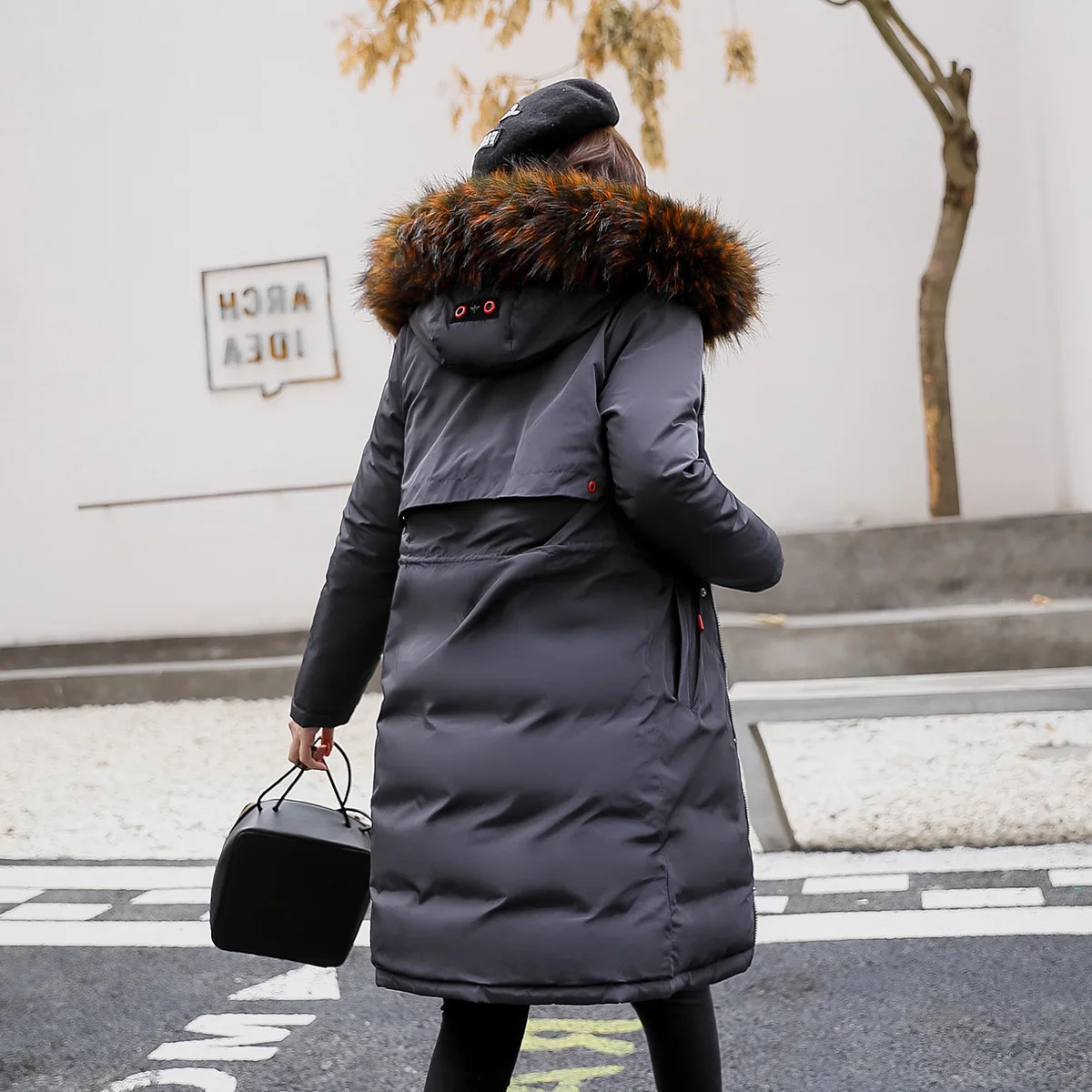 

Mid-length Women's over-the-Knee Cotton Coat 2019 Winter New Style Korean-style Reversible down Jacket Cotton-padded Clothes Cot