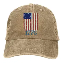 Betsy Ross американский флаг 1776 унисекс регулируемые бейсболки джинсовые шляпы ковбой Спорт на открытом воздухе