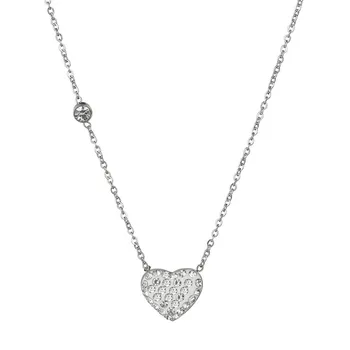 

Luxury Full CZ Heart Pendant Necklace Stainless Steel Statement Chokers Necklaces for Women Jewelry Neckless Birthday Gifts