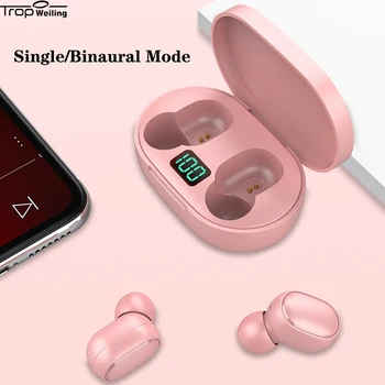

Trop Weiling TWS True Wireless Earphone Voice control Bluetooth 5.0 Noise Reduction Tap Control Led Display Bluetooth Earphones
