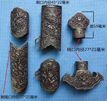 

A Set Peonies Theme Kirsite Fittings For Chinese TaiChi/WuShu Jian KungFu Han Tang Dao Sword Saber Accessory Nice Metal Crafts