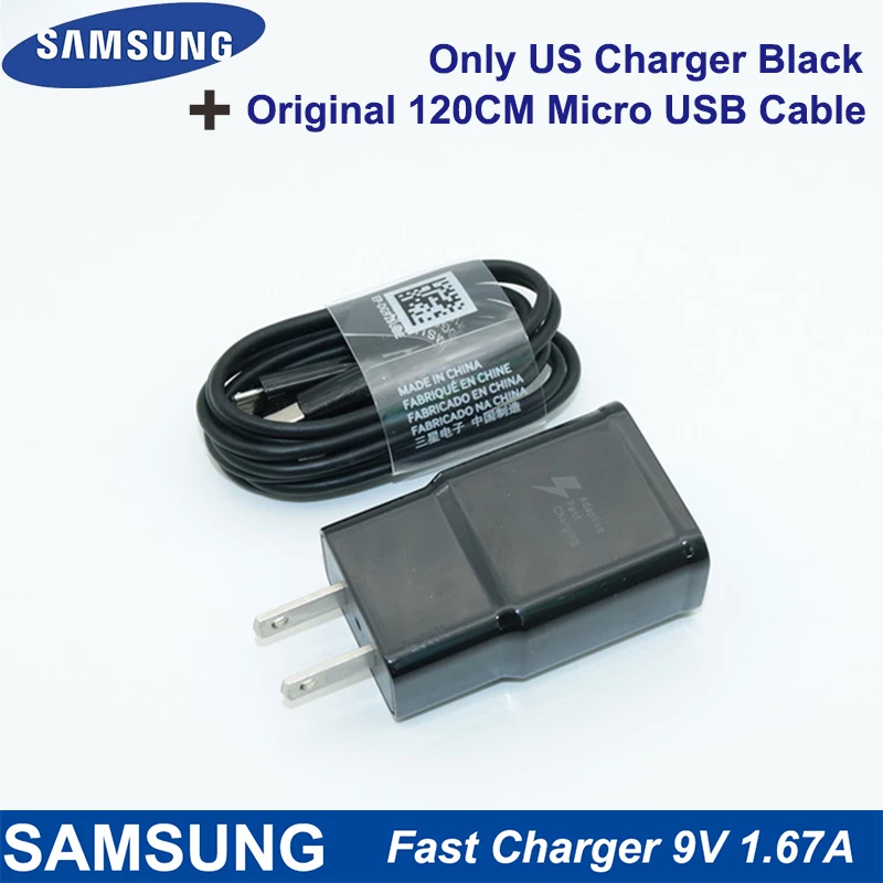 Fast charge 18w 9V1.67A Fast Charger For Samsung S10 Plus Fast Charger Travel Adapter 1M Micro USB Cable For Samsung Note10 9 8 A50 A70 S7 S8 S9 usb car charge Chargers