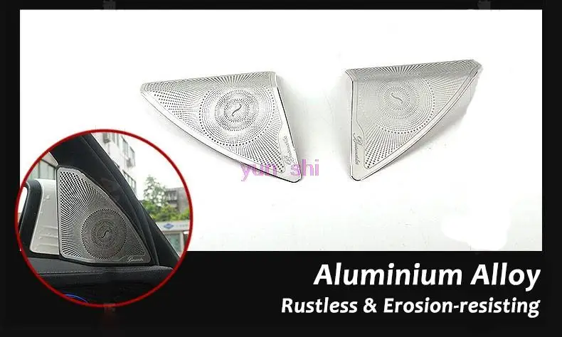 Accessory For Mercedes-Benz C Class W205 C180 C200 use Car Door Speaker Decoration Side Loudspeaker Net Cover Tweeter Refit Cove