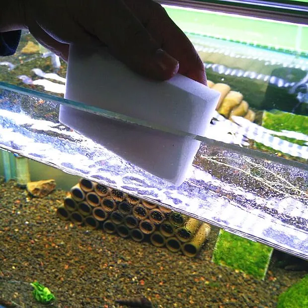 Рыбный резервуар для очистки аквариума протирать быстро очищающее стекло нано губка