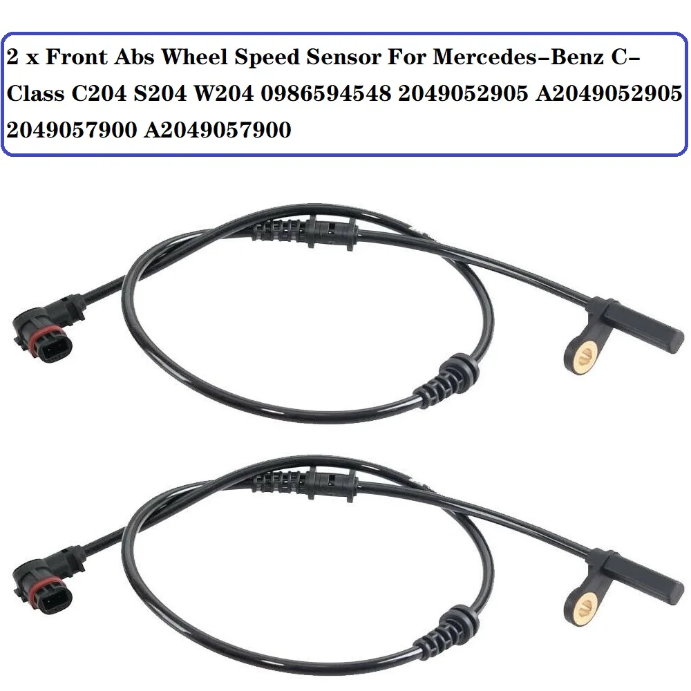 Car abs speed sensor 2 or 4 Pieces Abs Wheel Speed Sensor for Mercedes-Benz C-Class C204 S204 W204 A2045400317 0986594548 A2049057900 2049057900